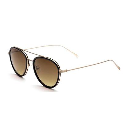 Otis Templin Black Brushed Gold / Dark Brown Gradient Lens Sunglasses