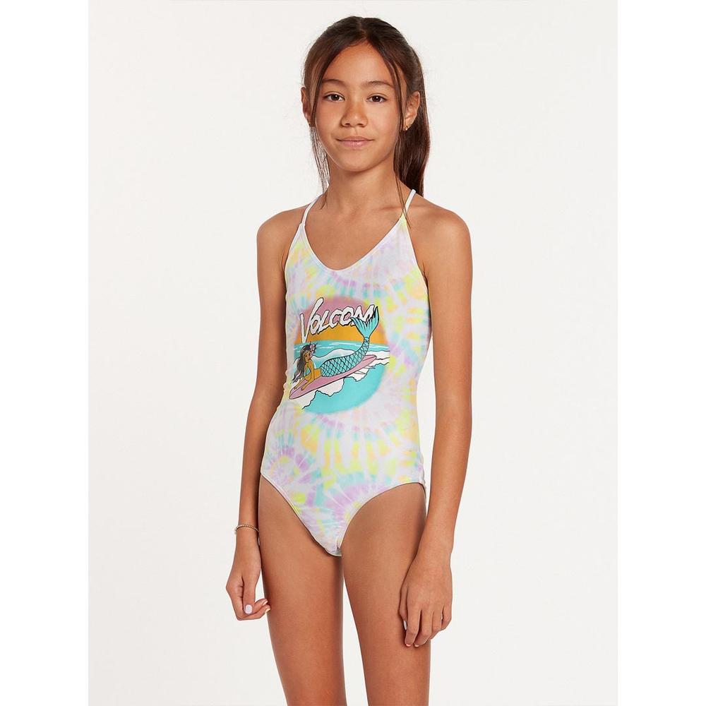 Volcom Big Girls' Trippin Out One-Piece WHITE