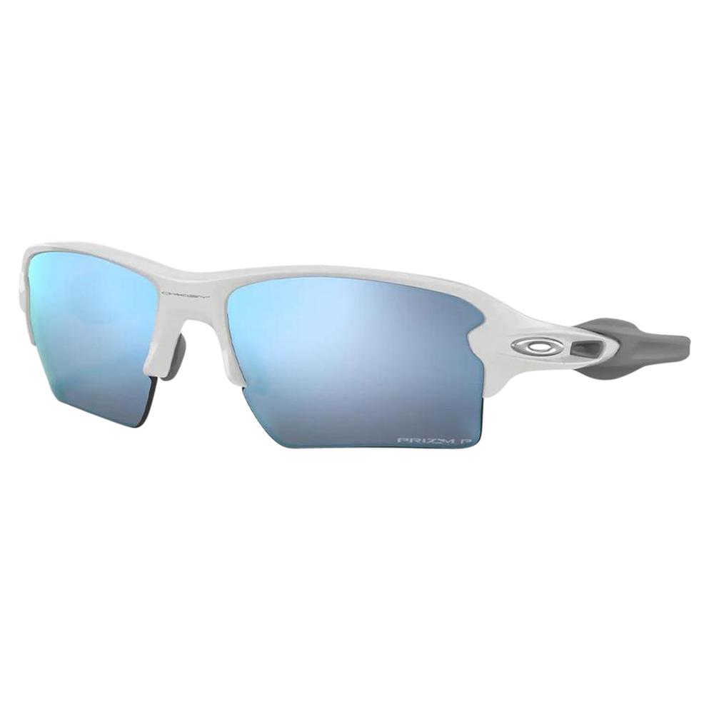 Oakley Flak  XL Polished White/Prizm Deep Water | Polarized Sunglasses