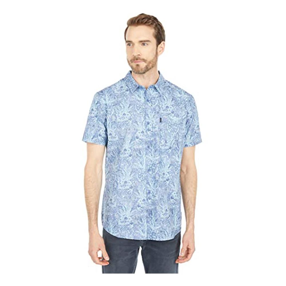 Rip Curl Men's Beach Party Short Sleeved Button Up WASHEDNAVY