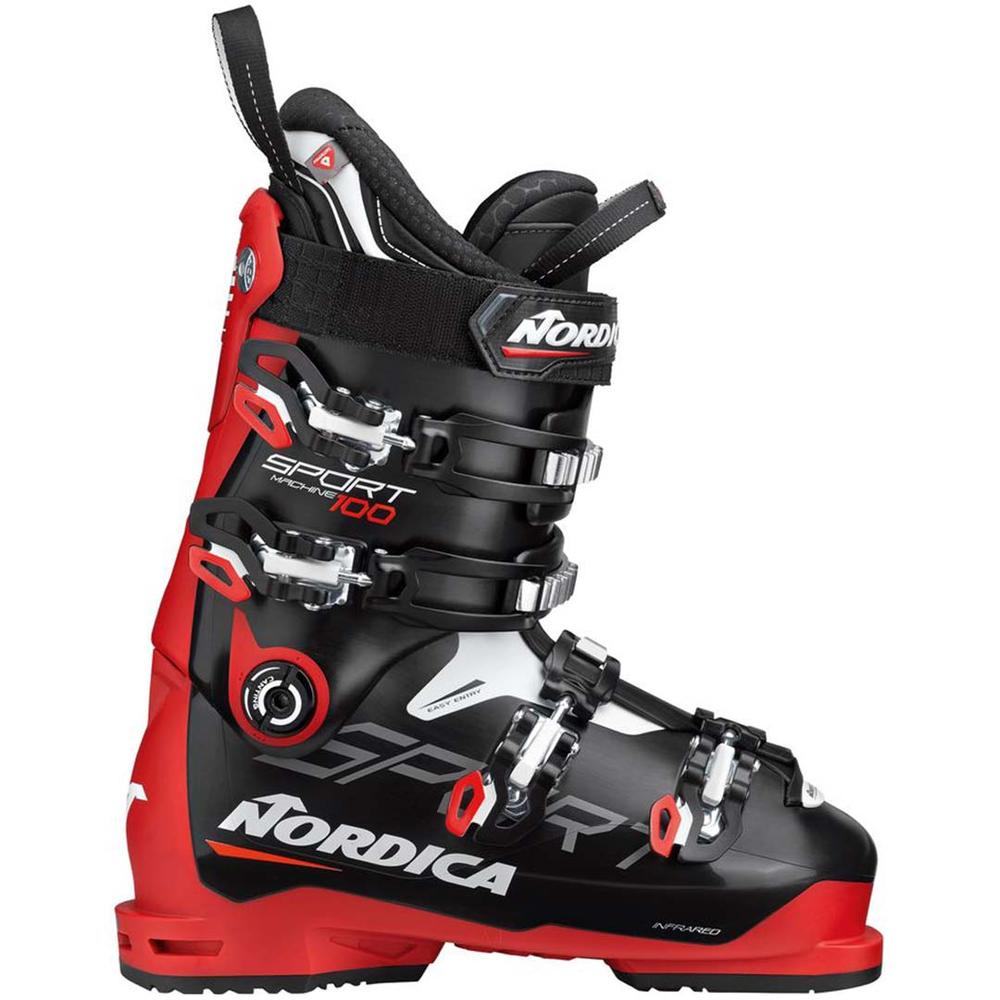 Nordica Sportmachine 100 Ski Boots Men's 2022 BLACK/RED/WHITE
