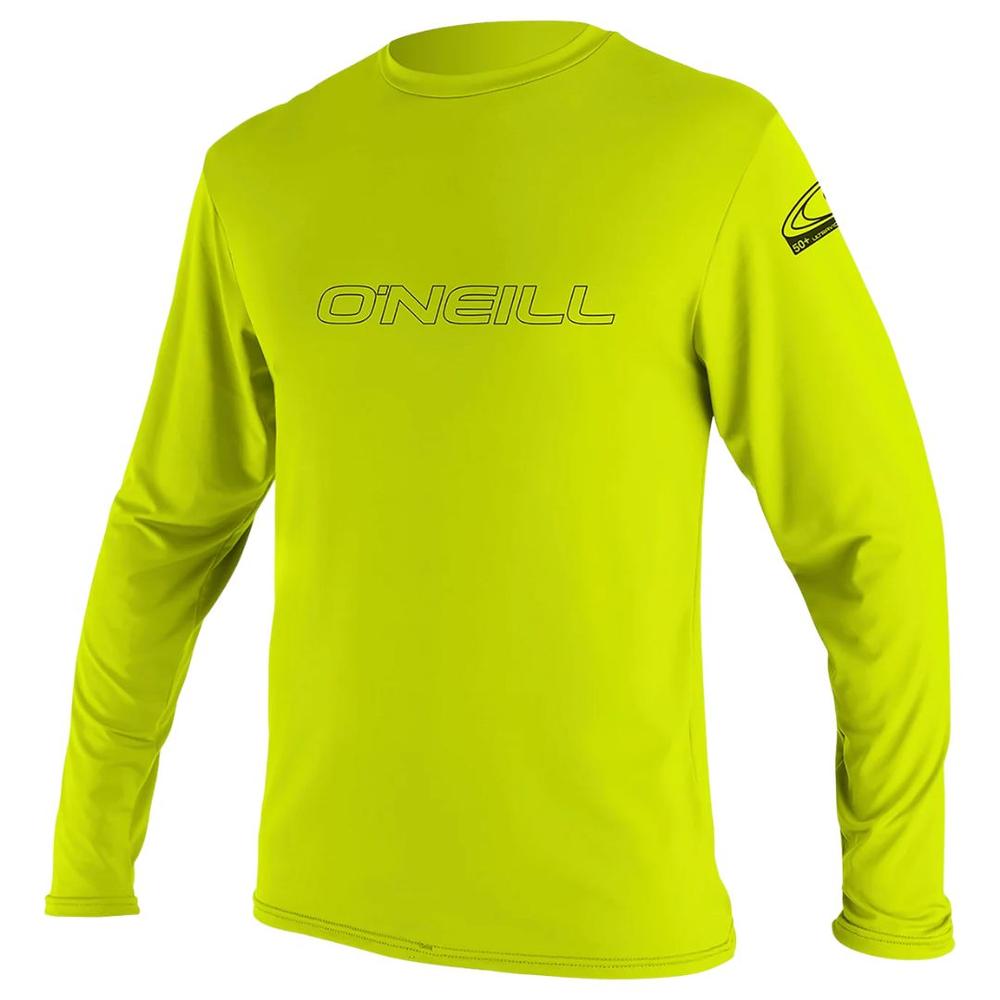 O'Neill Youth Basic Skins UPF 50+ Long Sleeve Sun Shirt LIME