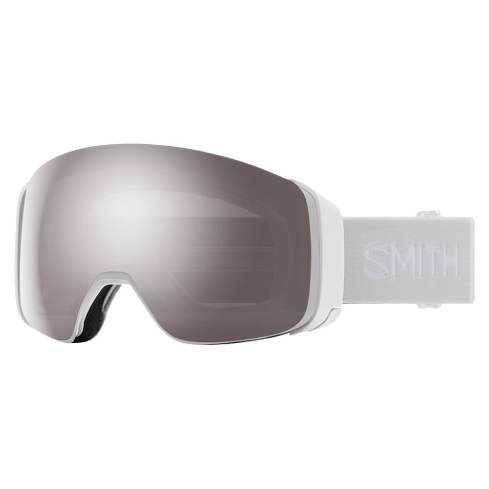  Smith 4d Mag Snow Goggles - White Vapor/Chromopop Platinum Mirror + Bonus Lens