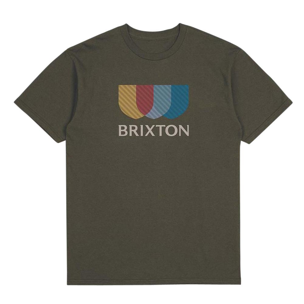  Brixton Men's Alton Stripe Short Sleeved Standard T- Shirt