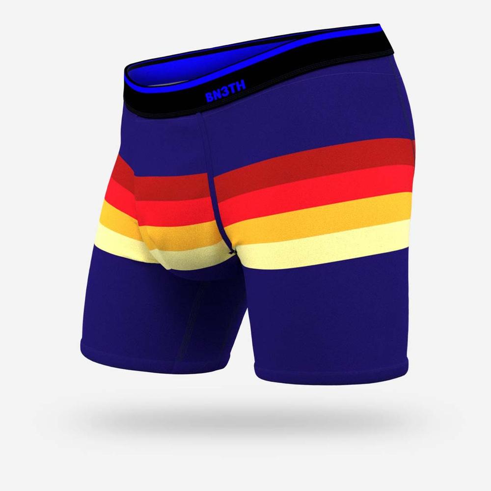 CLASSIC BOXER BRIEF WITH FLY RETROSTRIPENAVY