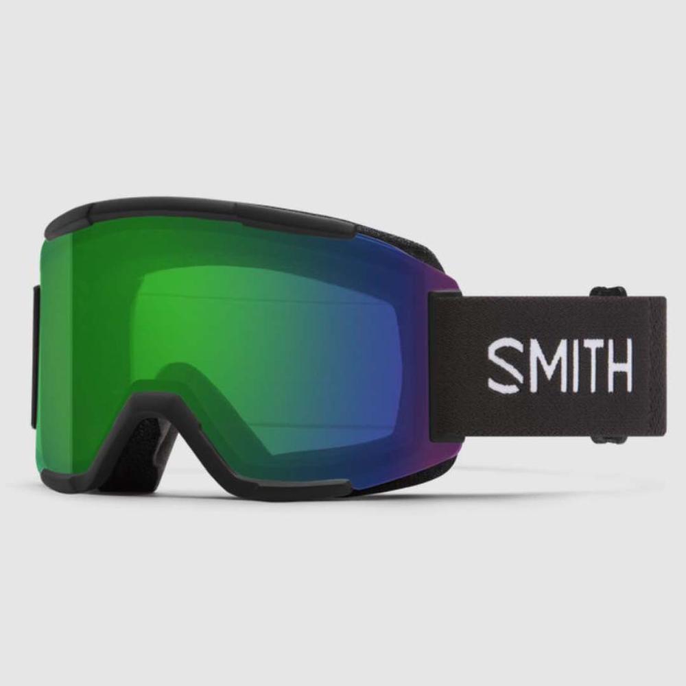  Smith Squad Low Bridge Fit Snow Goggles - Black/Chromapop Everyday Green Mirror