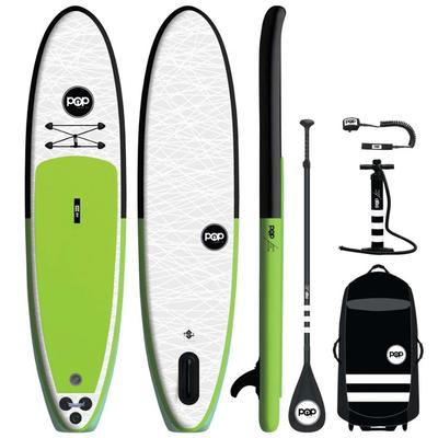 POP 11'0 PopUp Green/Black Inflatable Paddle Board Package