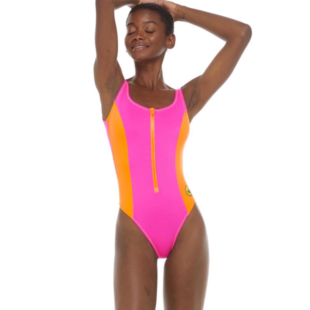 Body Glove Women's '80s Throwback Time After Time One Piece Swimsuit FLAMINGOPINK