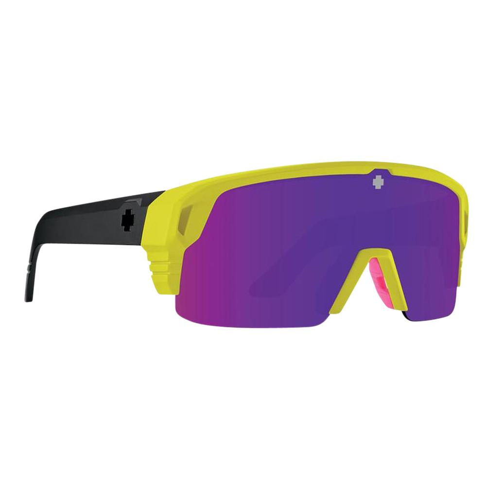  Spy + Monolith 50/50 Matte Neon Yellow Sunglasses