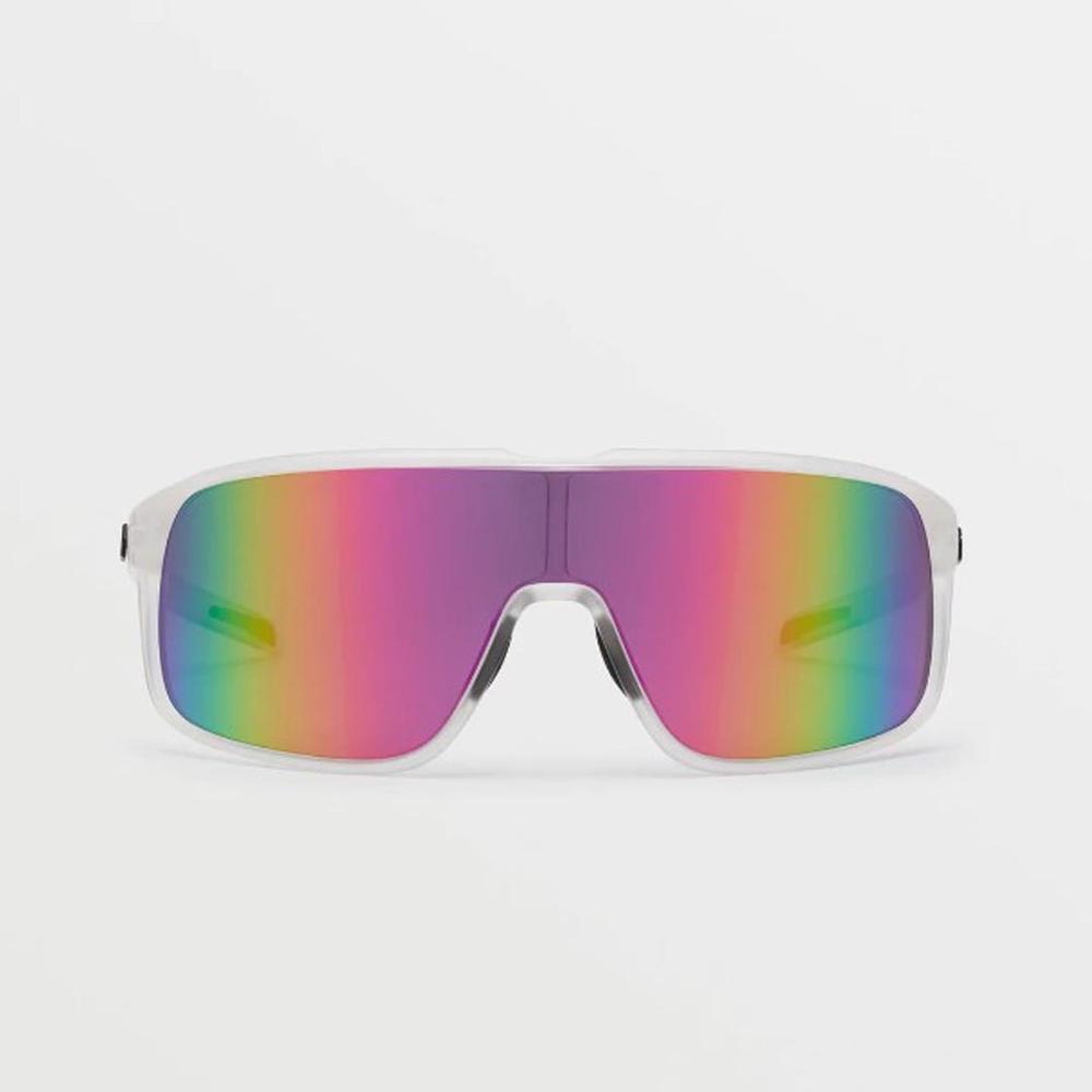  Volcom Macho Matte Trans Clear/Gray Pink Mirror Sunglasses