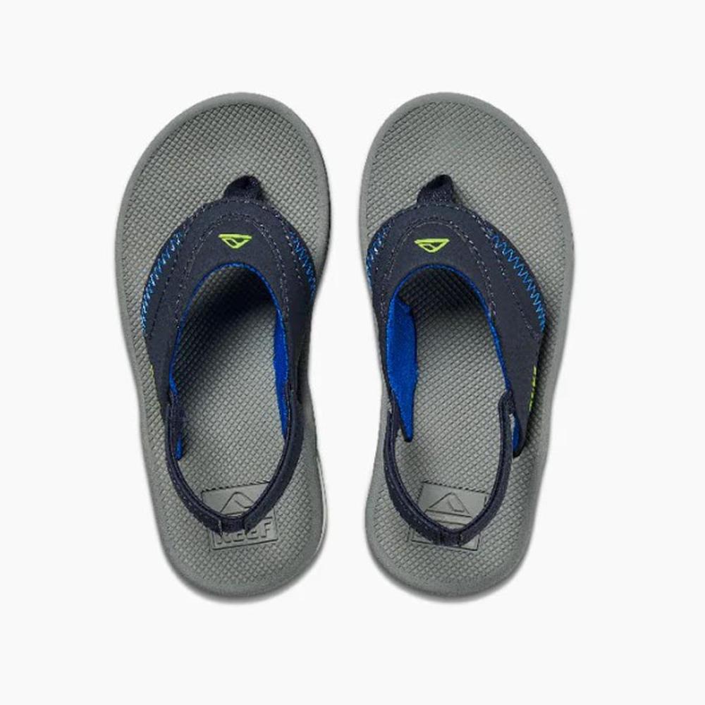 Reef Kid's Little Fanning Sandals NAVY/LIME