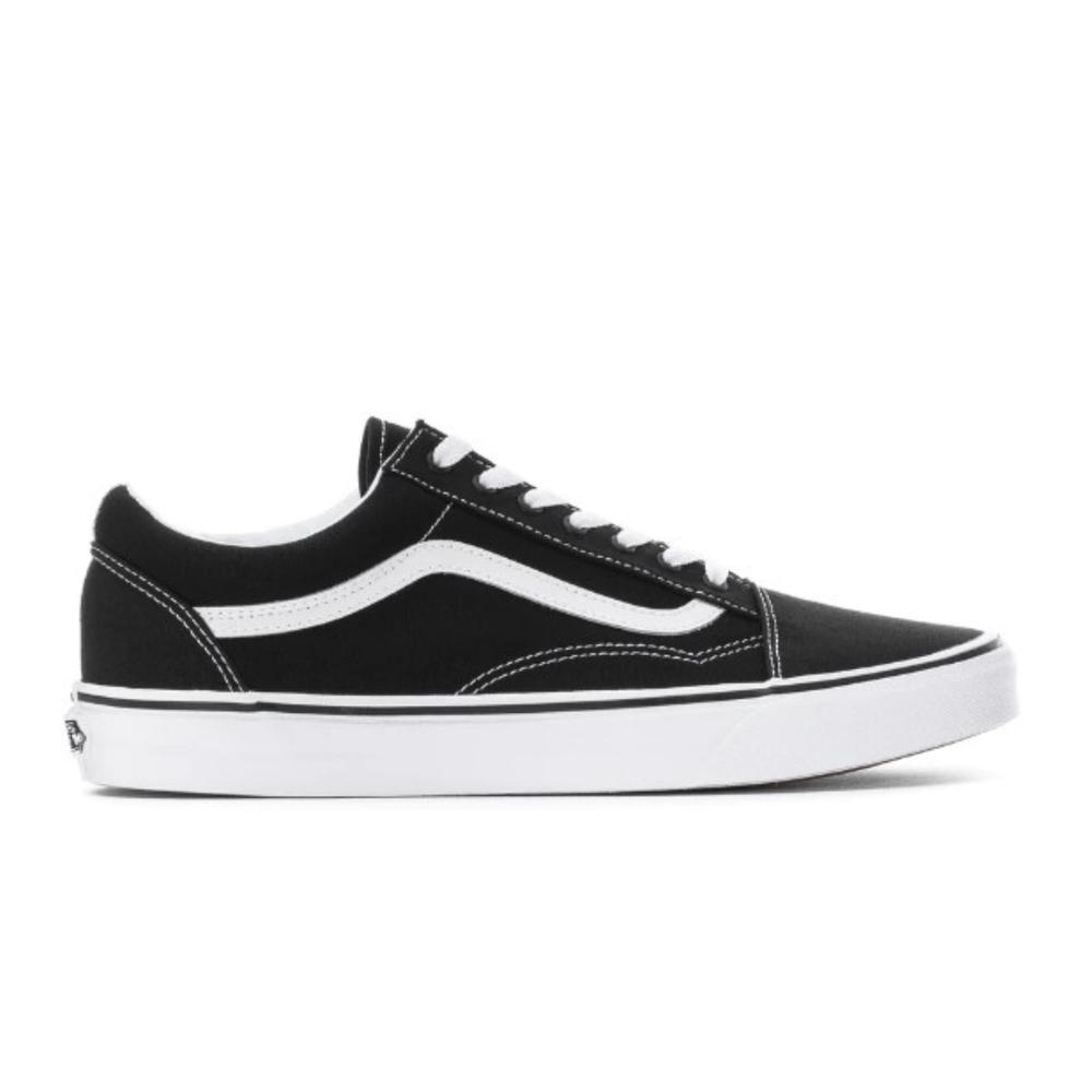 Vans Unisex Old Skool Skateboard Shoes BLACK/WHITE