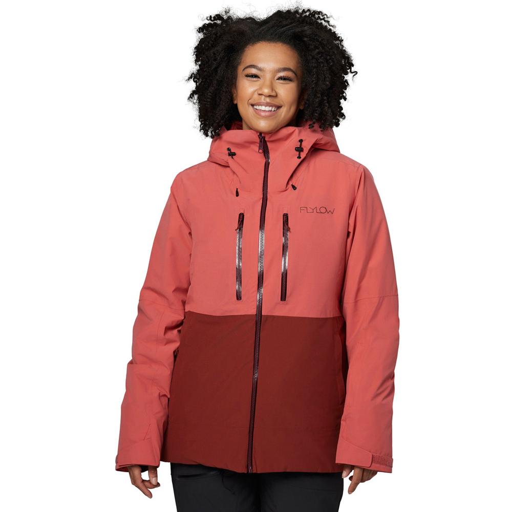 Flylow Women's Avery Shell Ski Jacket CHILI/REDWOOD