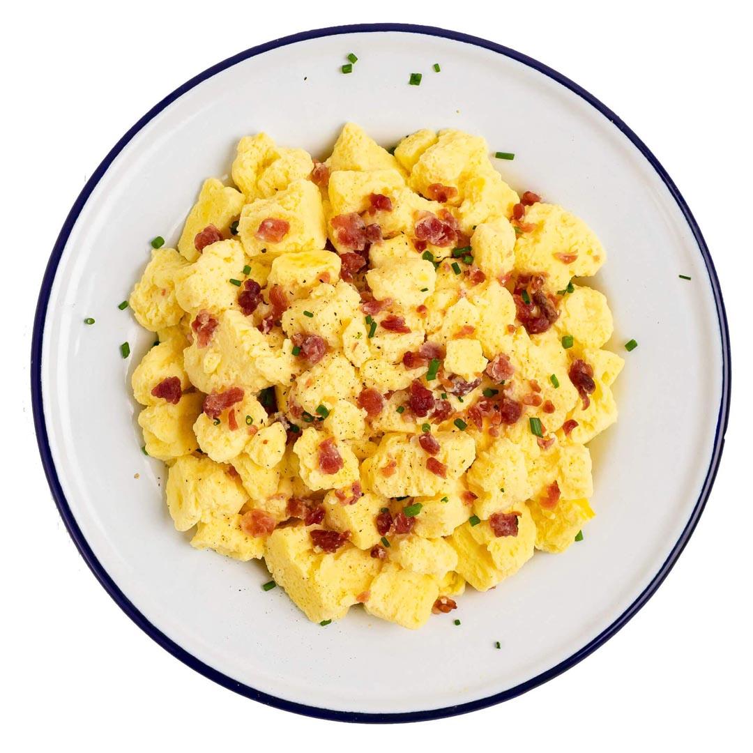 SCRAMBLED EGGS WITH BACON
