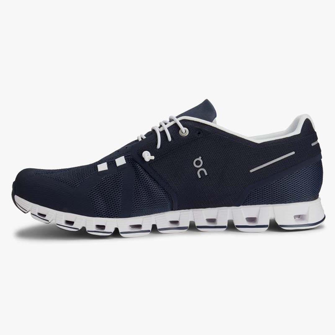NEW IN THE BOX ON RUNNING CLOUD NAVYWHITE SHOES FOR MEN 