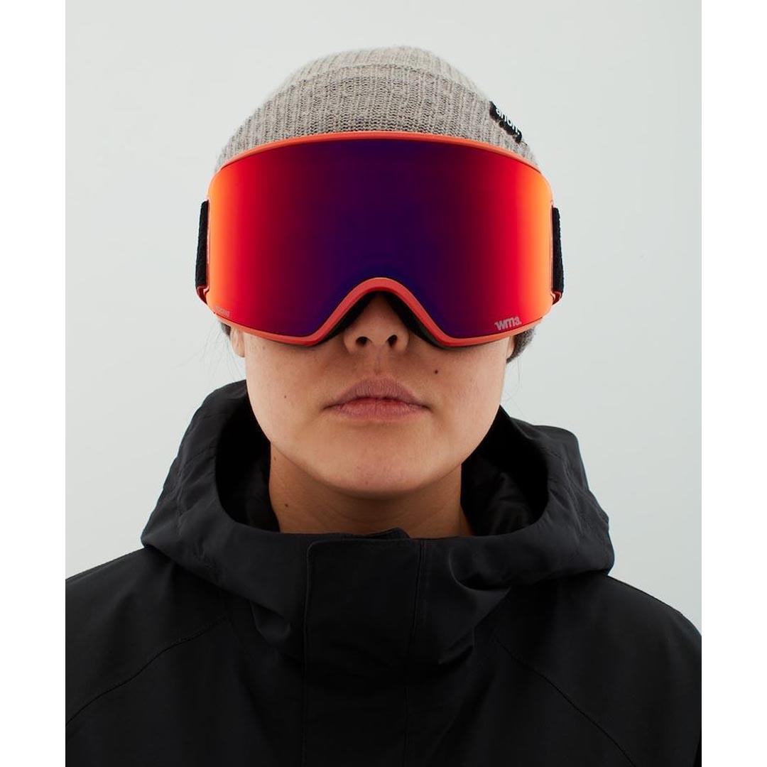 Anon WM3 Snow Goggles - Orange.com / Perceive Suny Red + Spare Lens- model