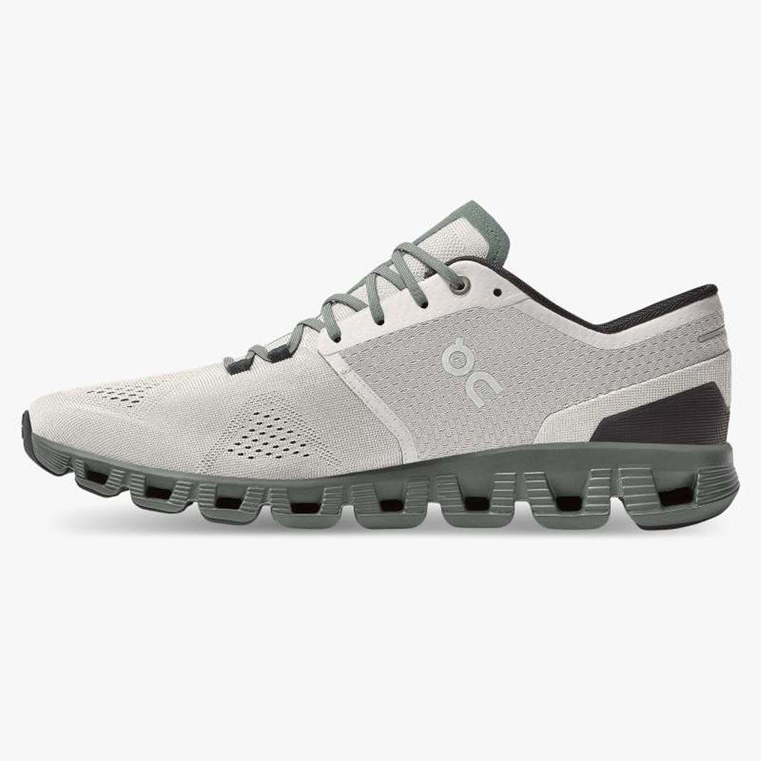 ON Men's Glacier Olive Cloud X Running Shoes | Men's Footwear