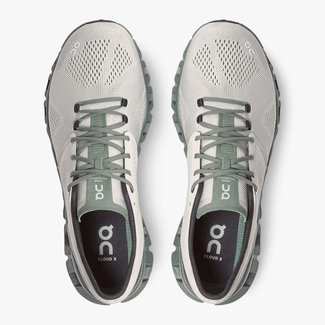 ON Men's Glacier Olive Cloud X Running Shoes Men's Footwear