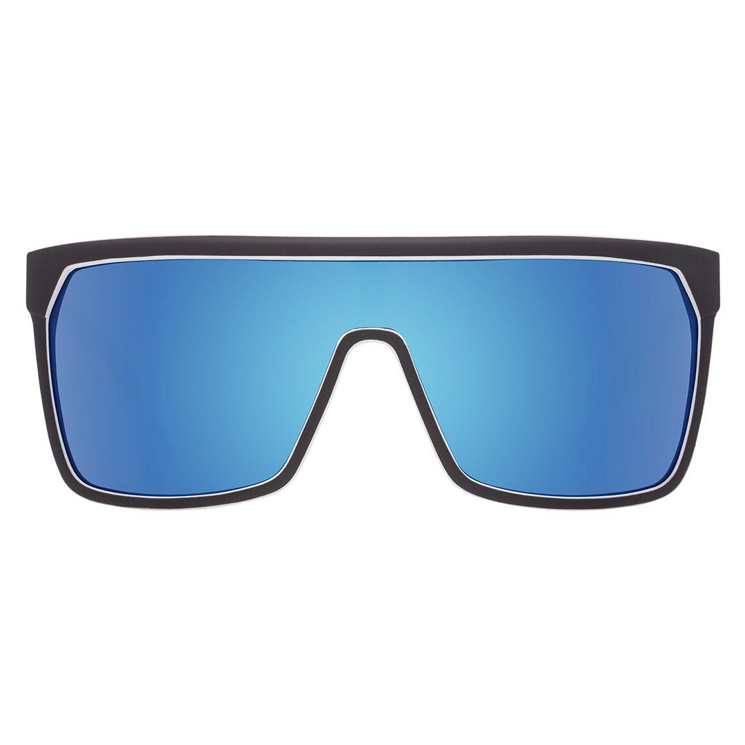 SPY Flynn Sunglasses Whitewall / Happy Gray Green w Light Blue Spectra