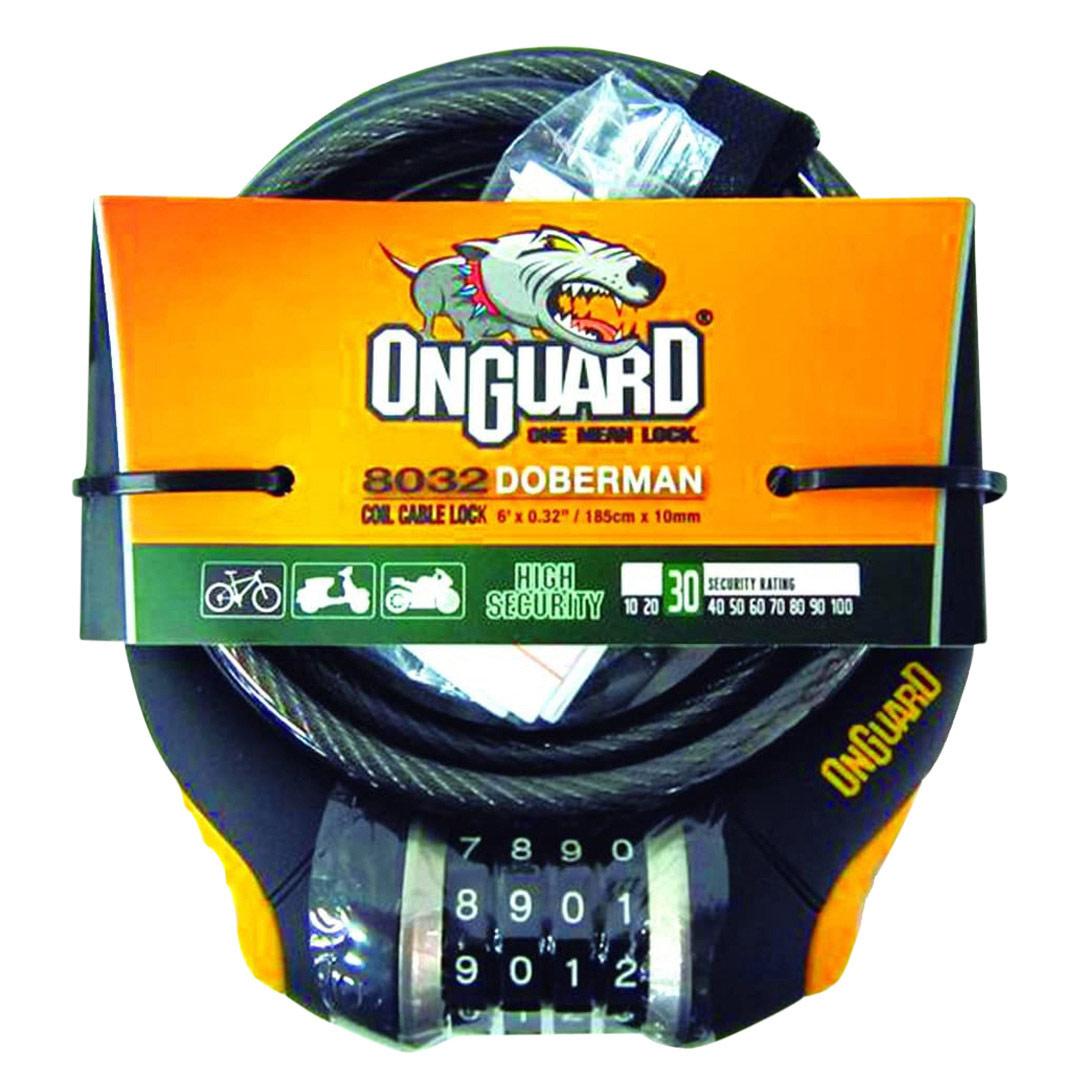 Onguard Dobermann coiled cable lock