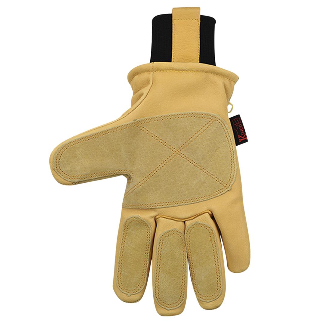 Kinco Unisex Lined Heavy-Duty Premium Grain & Suede Pigskin Ski Gloves with Omni-Cuff™
