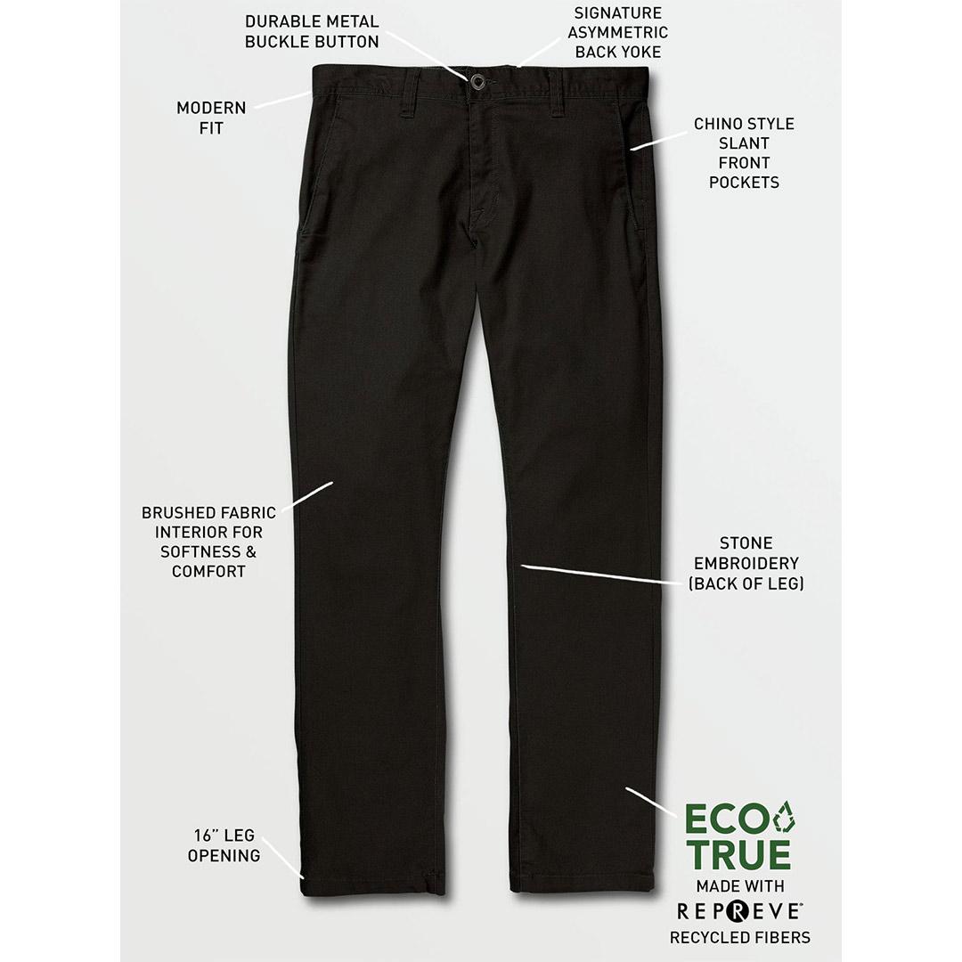 Volcom Frickin Modern Stretch Chino Pants Detail 3-BLK