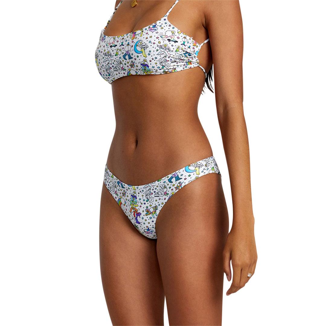 RVCA Women's Jesse Lortz Ravey Wave Eco Cheeky Bikini Bottoms