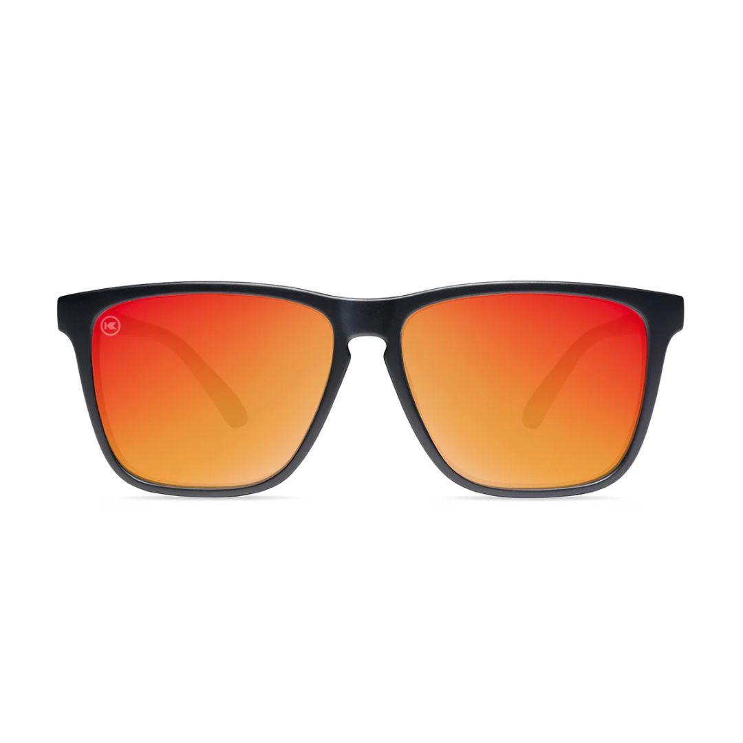 Knockaround Matte Black/Red Sunset Fast Lanes Sunglasses