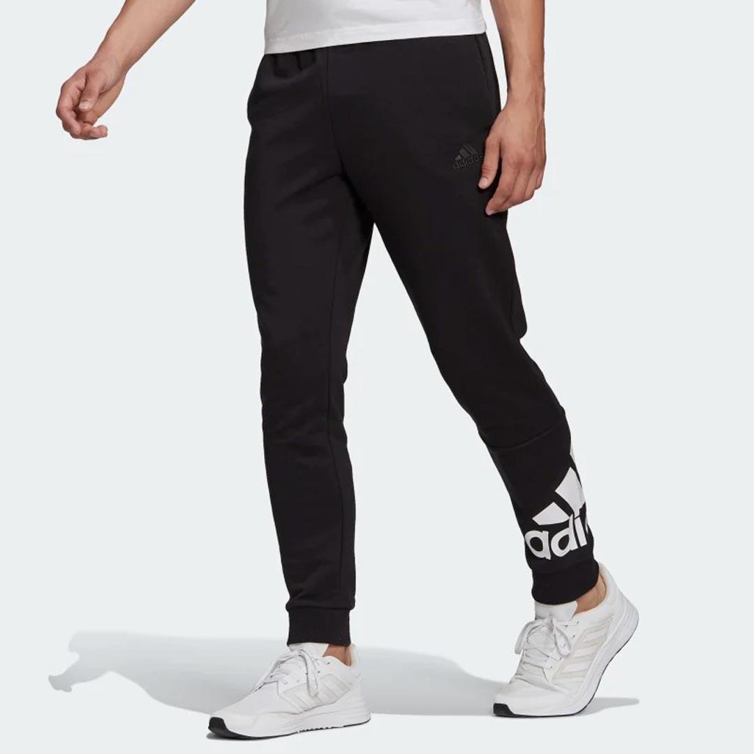 Adidas Men's Essentials French Terry Tapered Cuff Logo Pants
