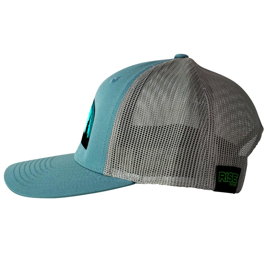 RISE Designs Turquoise Sunset Trucker Hat