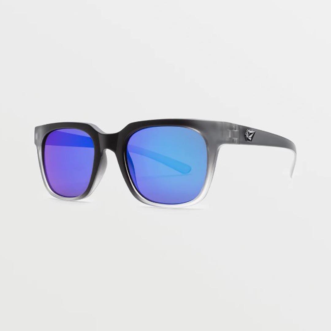 Volcom Morph Matte Trans Clear Fade/Gray Blue Mirror Sunglasses