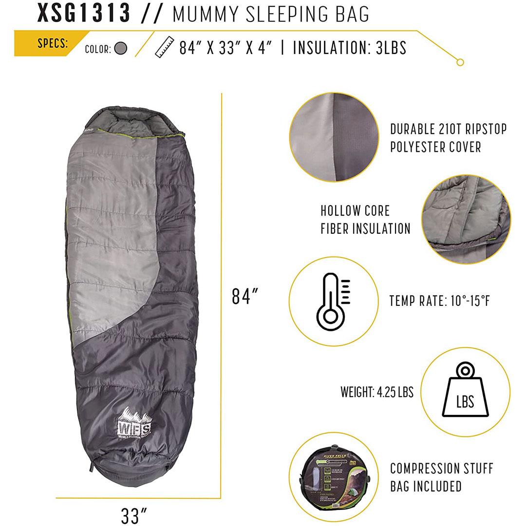World Famous Sports Mummy Sleeping Bag