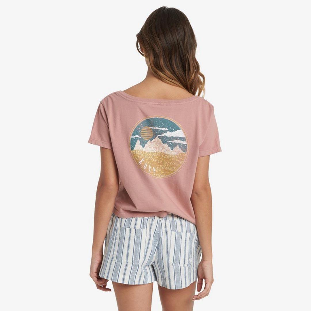Roxy Mountain Dream V-Neck Tee Shirt-Back