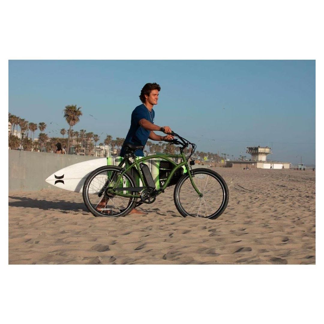 2021 Hurley Layback Cruiser E-Bike Lifestyle Green Color