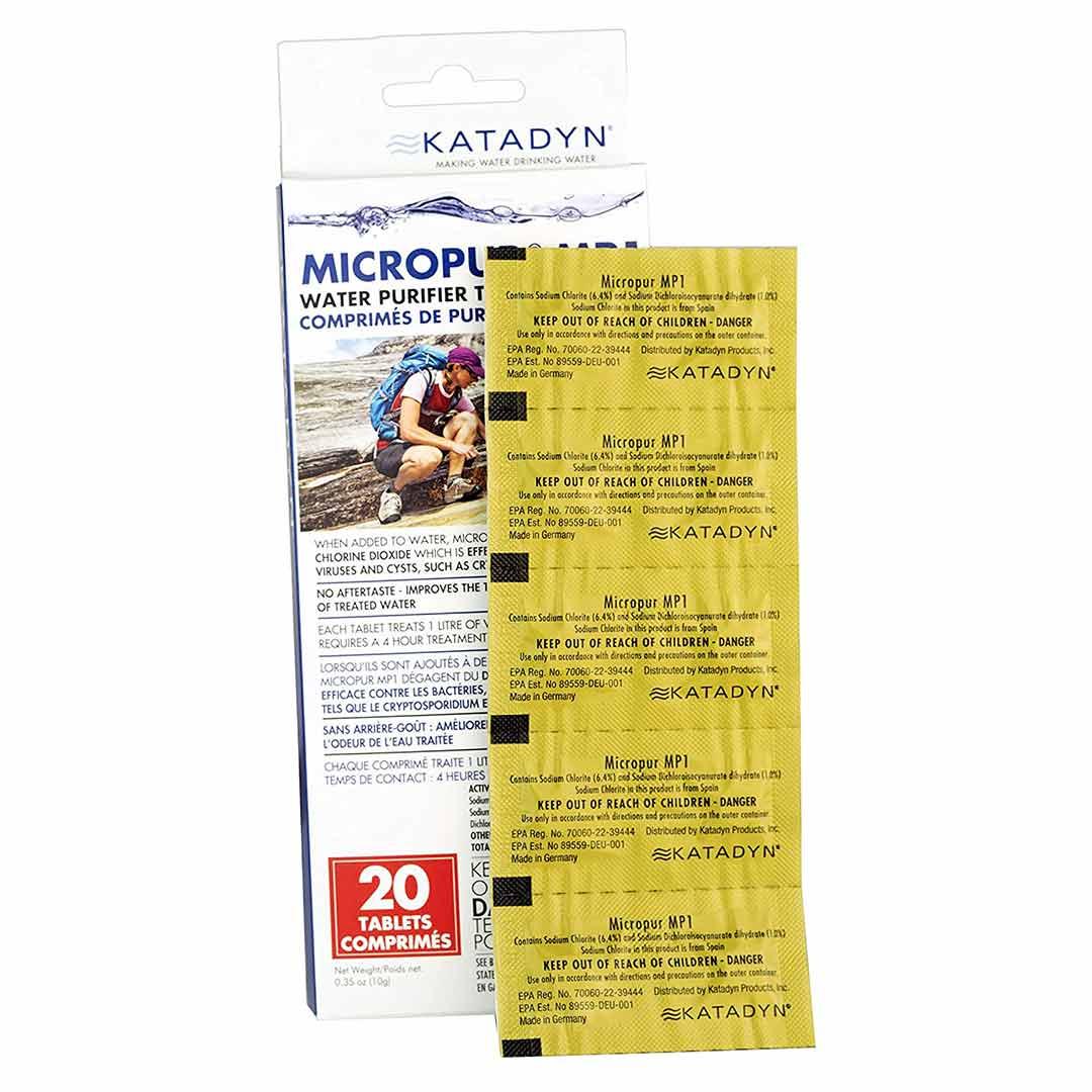 Katadyn Micropur Tablets 20 Tabs Water Purification