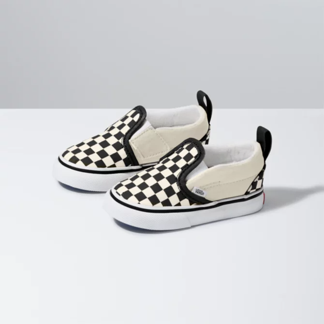 Vans Toddler Black/White Checkerboard Slip-On V Shoes