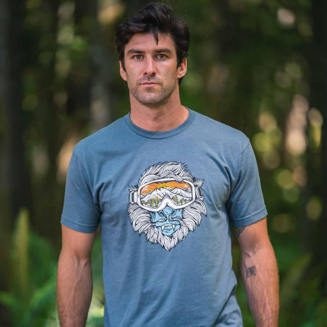 Wild Tribute Men's Yeti T-Shirt Indigo